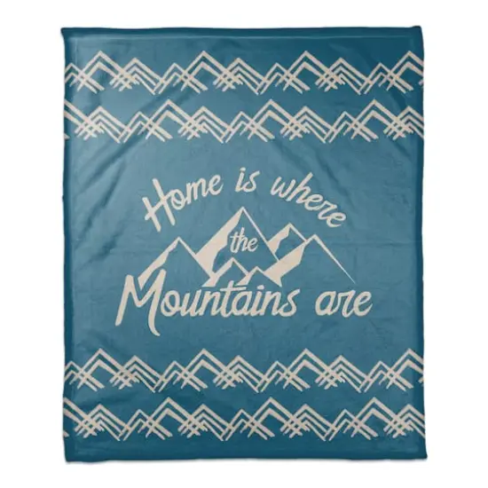 Home Mountains 50x60 Coral Fleece Blanket {1}