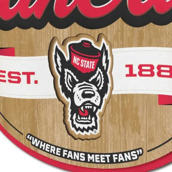 NCAA Fan Cave Sign NC State Wolfpack {6}