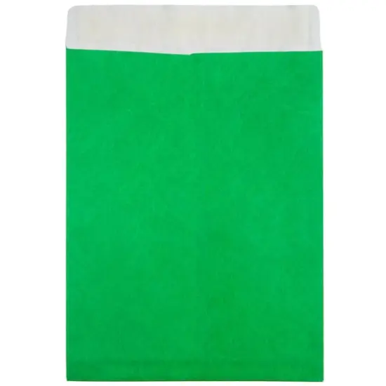 JAM Paper 10" x 13" Tyvek Tear-Proof Open End Catalog Envelopes, 25ct. Green {4}