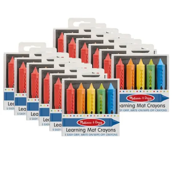 Melissa & Doug&reg; Learning Mat Crayons, 12 Packs of 5 {1}