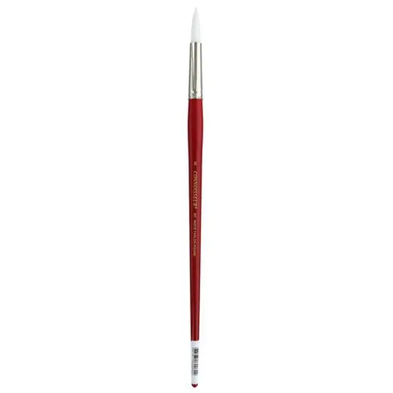 Connoisseur&reg; White Taklon Long Handle Round Brush {1}