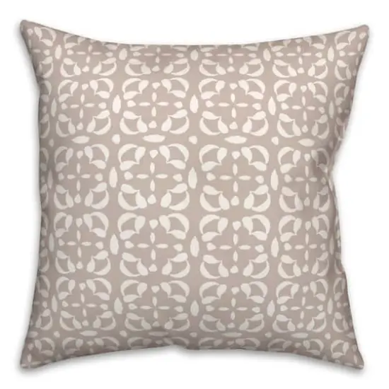 Intricate Circle Stack Throw Pillow Tan {1}