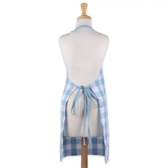 DII&reg; White & Light Blue Chef Apron {3}