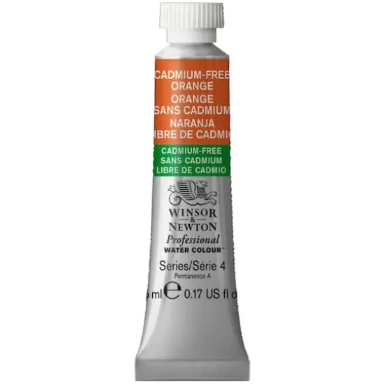 Winsor & Newton&reg; Professional Water Colour&trade; Paint, 5mL Cadmium-Free Orange {1}