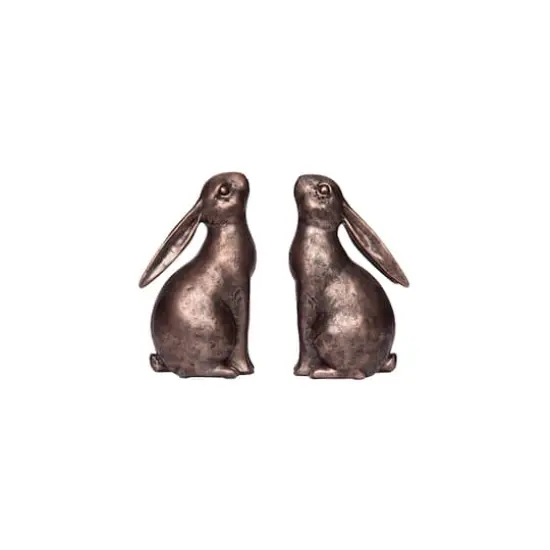 Hello Honey&reg; Bronze Bunny Bookends Set {1}