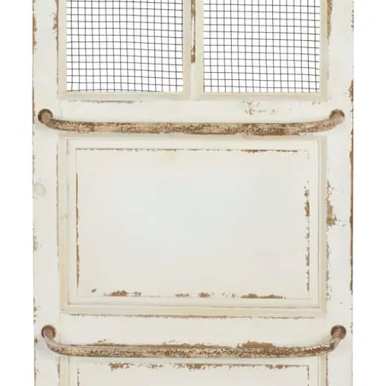 68" Cream Farmhouse Abstract Wood Wall D&eacute;cor {3}