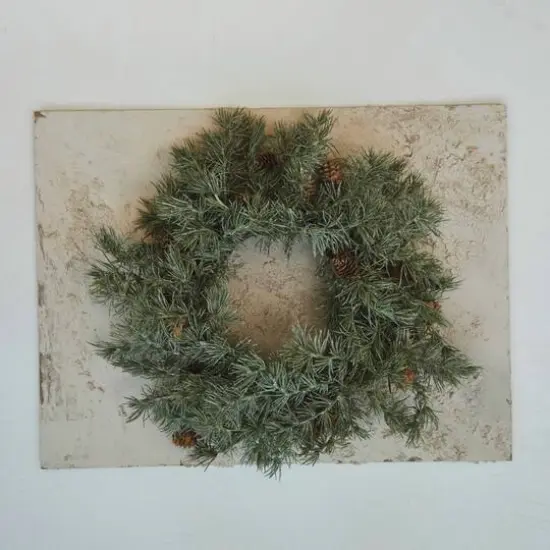 Hello Honey&reg; 30" Green Faux Juniper & Pine Wreath with Pinecones {3}
