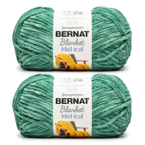 2 Pack Bernat&reg; Blanket Mist-ical&trade; Yarn Spearmint {1}