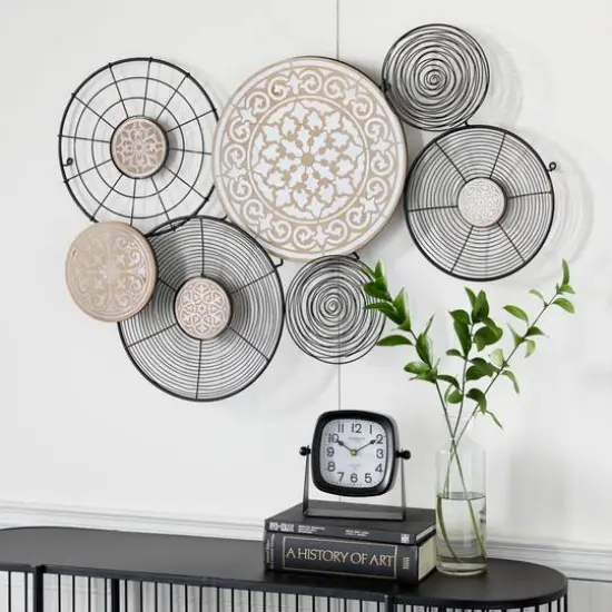 Black Iron & Wood Eclectic Wall D&eacute;cor {10}