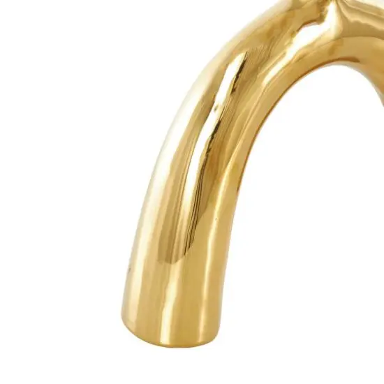 Abstract Arched Family Ceramic Sculpture Set Gold {6}