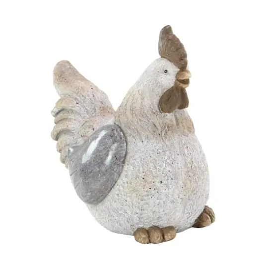 16" Gray Stone Country Hen Garden Sculpture {1}