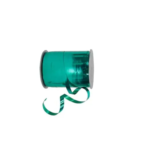 JAM Paper 3/8" x 219yd. Metallic Curling Ribbon Emerald {1}