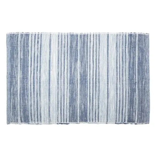 DII&reg; Variegated French Blue Recycled Yarn Rug , 2ft. x 3ft. {1}