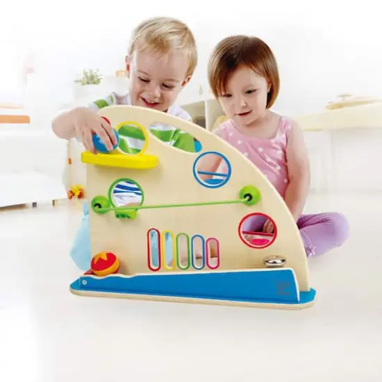 Hape Totally Amazing Roller Derby Wooden Marble Racing Toddler Toy {3}