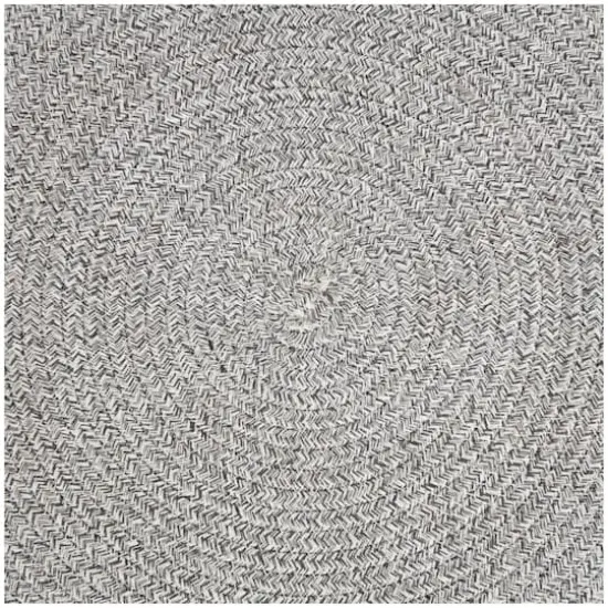 17" Chevron Textured Fabric Stool with Black Wooden Legs Gray {5}