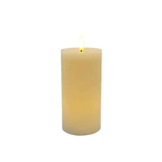 3" x 6" Flickering LED Wax Pillar Candle by Ashland&reg; Ivory {3}