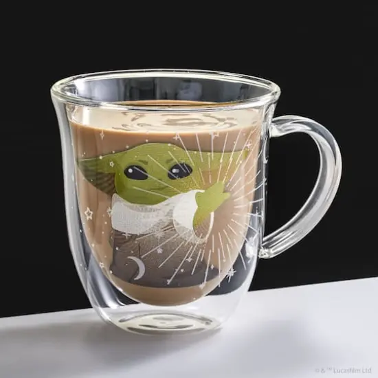 JoyJolt&reg; 13.5oz. Star Wars&trade; The Mandalorian Mystic Glass Mugs, 2ct. {3}