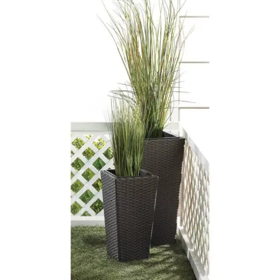 Summerfield Terrace Tuscany Wicker Tall Planter Set {3}