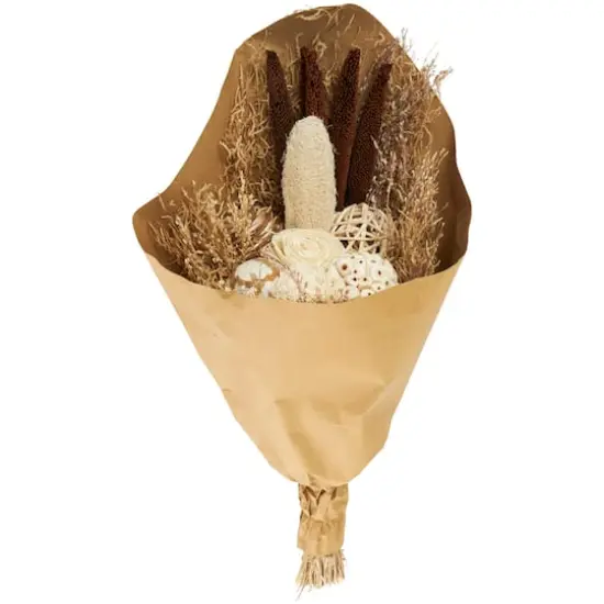 Beige Dried Mixed Foliage Arrangement {1}