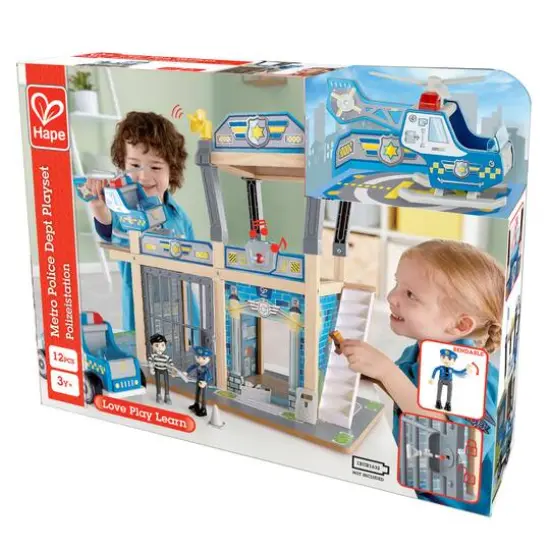 Hape Metro Police Department Lights & Sounds Playset {10}