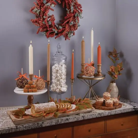 Root Candles 9" Unscented Smooth Collenette Taper Candles, 4ct. Ivory {6}