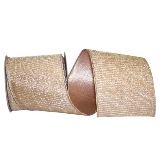 JAM Paper 4" x 10yd. Metallic Wired Pleated Lux Ribbon {1}
