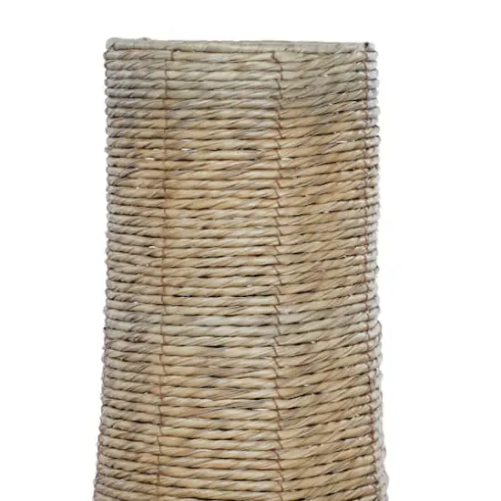 Brown Faux Seagrass Handmade Tall Woven Floor Vase 14" x 14" x 44" {4}