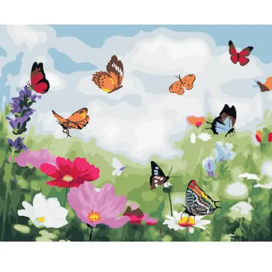 Butterfly Field Paint-by-Number Kit by Artist's Loft&reg; {1}