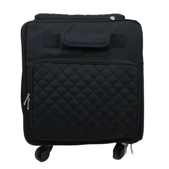 Everything Mary Black Jumbo Rolling Craft Tote {8}
