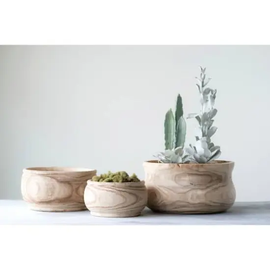 Hello Honey&reg; Natural Paulownia Wood Planter {4}