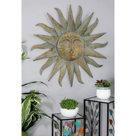 Gray & GoldSun Metal Wall Accent {8}