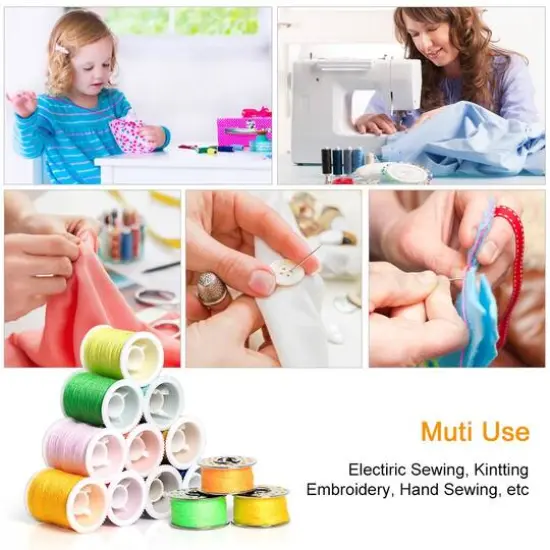 NEX&trade; 101-Piece Sewing Thread with Bobbins Case Kit {9}