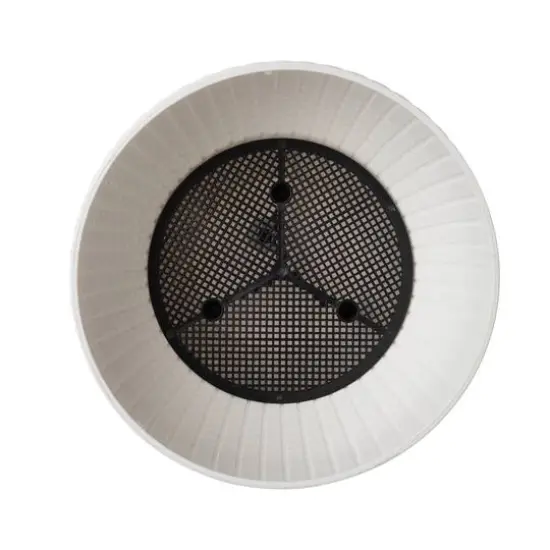 Glitzhome&reg; 30" Solar Lighted White Plastic Hanging Planter {7}