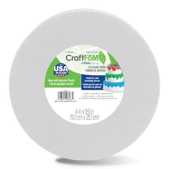 FloraCraft&reg; CraftFōM Round Cake Form White {3}
