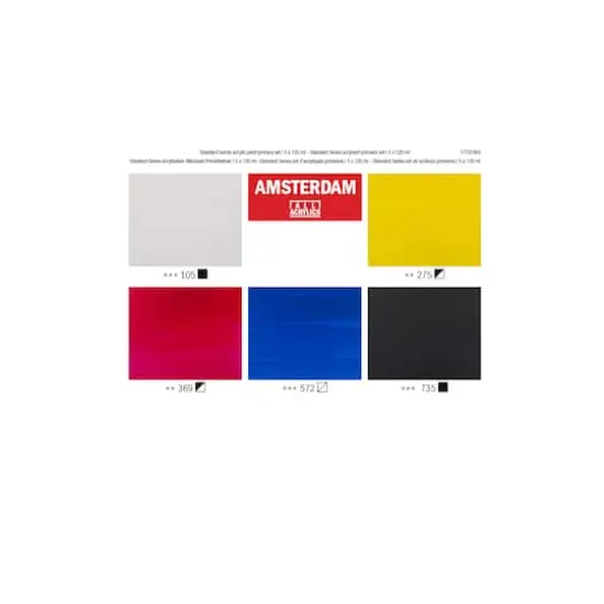 Amsterdam Standard Series Primary Acrylic Paint Set {1}