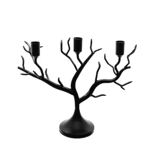 13" Black Tree Metal Taper Candle Holder by Ashland&reg; {3}
