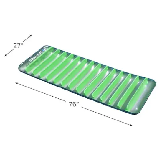 Swimline 6ft. Green & Gray Inflatable Sun Tanning Swimming Pool Mattress Raft {5}