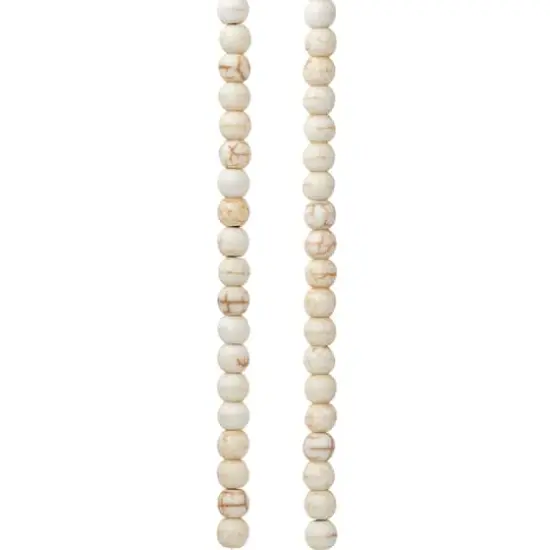White Howlite Round Beads, 4mm by Bead Landing&trade; {1}