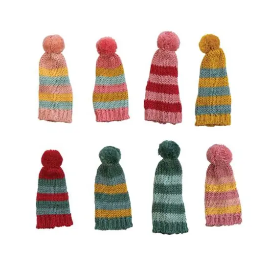 Hello Honey&reg; 4" Cotton Knitted Hat Bottle Topper Set {1}