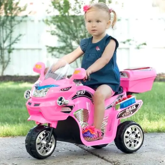 Toy Time Pink Battery Powered Ride-On Motorcycle {3}