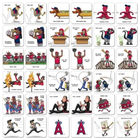 Major League Baseball Licensed Memory Match Game Los Angeles Angels {4}