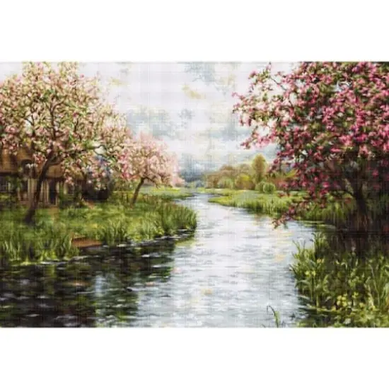 Luca-S Spring Landscape Counted Cross Stitch Kit {1}