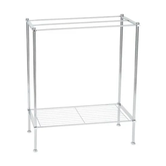 Organize It All Chrome Freestanding Towel Rack {1}