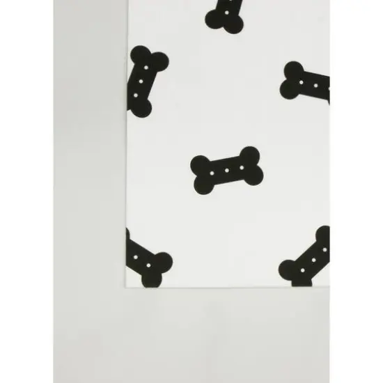 FloorPops Bones Black & White Washable Felt Floor Mat, 18" x 30" {7}