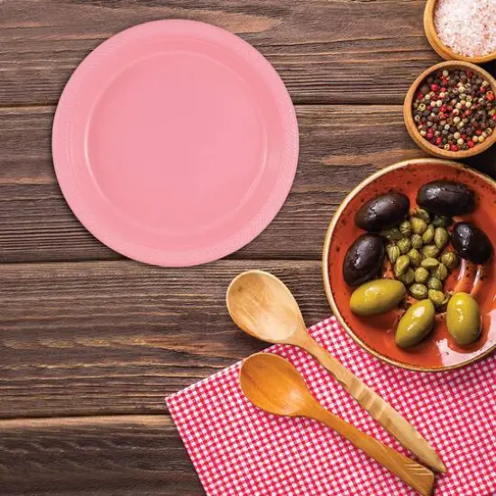 JAM Paper 9" Plastic Party Plates, 20ct. Baby Pink Pastek {5}