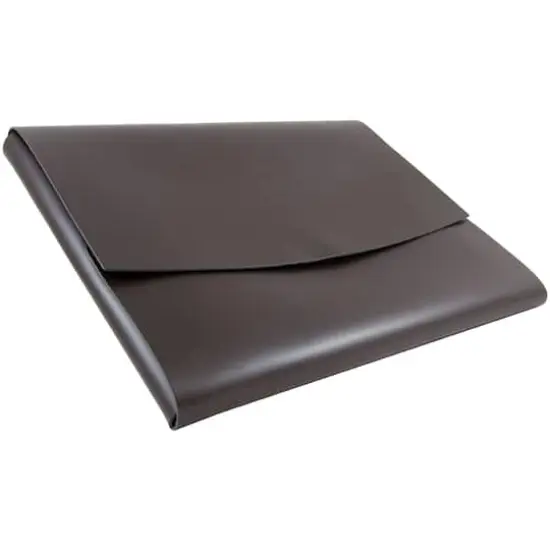 JAM Paper Italian Leather Snap Closure Portfolio Dark Brown {5}