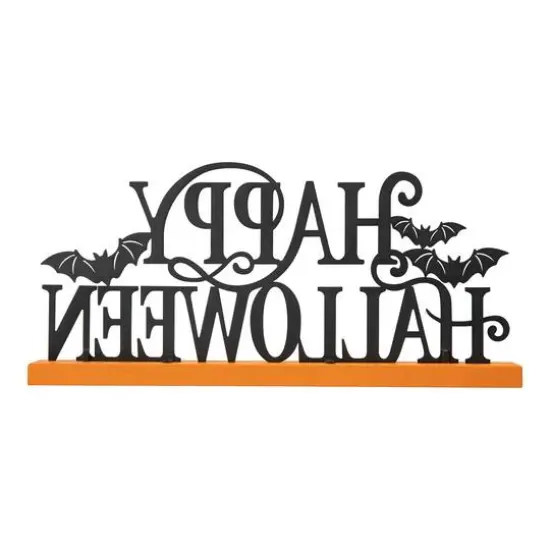 Glitzhome&reg; 18" Happy Halloween Wood and Metal Table D&eacute;cor {7}
