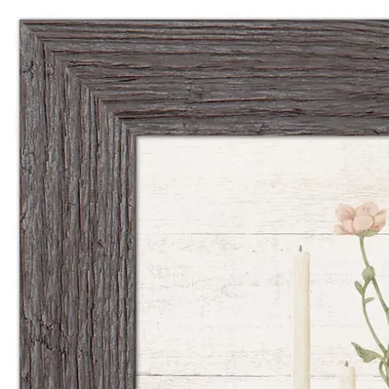 Florals with Candles Western Framed Print Gray {4}