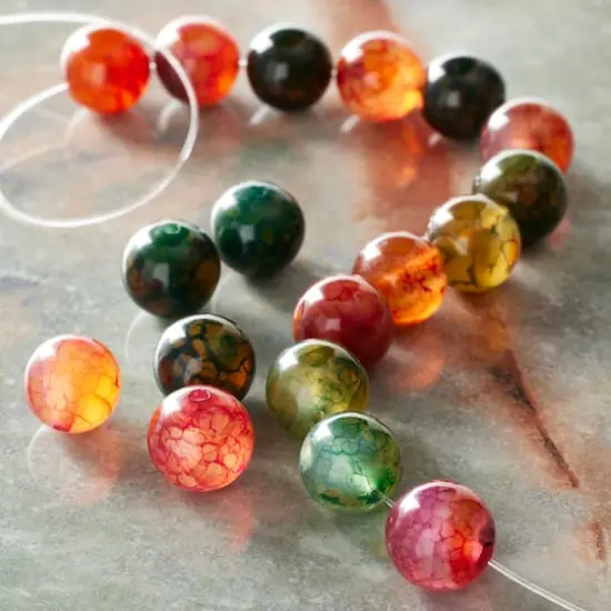 Multicolor Agate Round Beads, 10mm by Bead Landing&trade; {3}