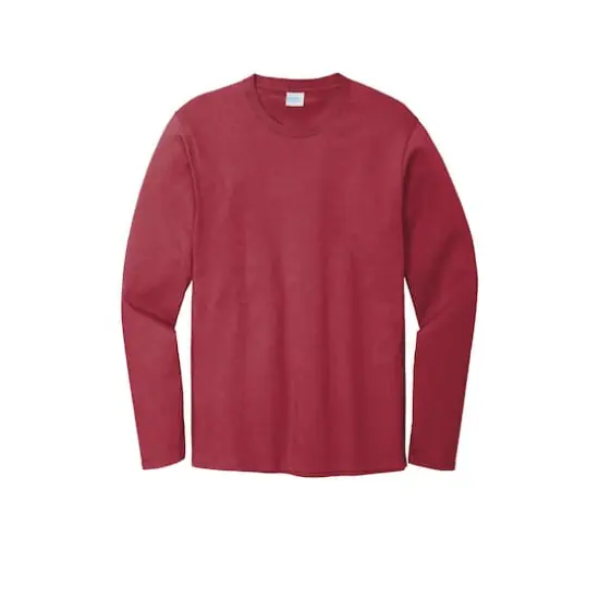 Port & Company&reg; Long Sleeve Bouncer T-Shirt Rich Red {1}